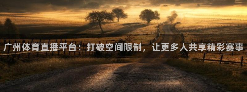9255tv直播nba在线直播：广州体育直播平台：打破空间限制，让更多人共享精彩赛事